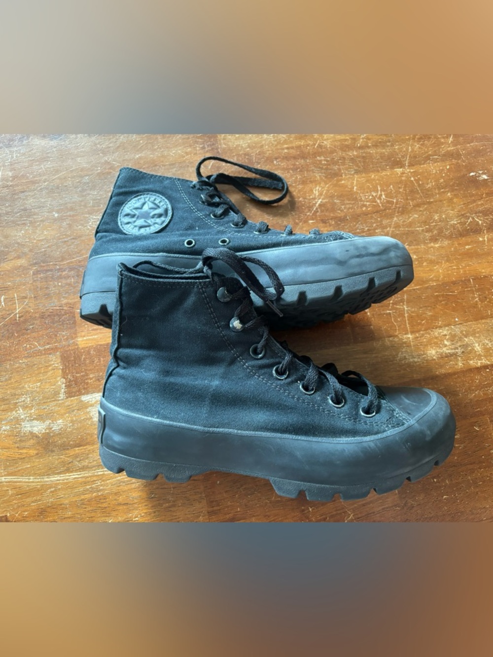 Women’s Converse Black High-Top Canvas Boots with Chunky Platform